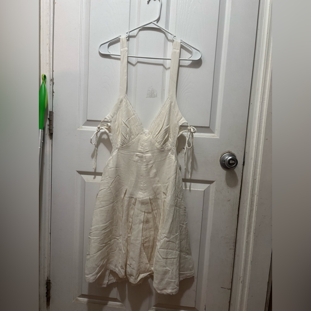 Free people vivi mini dress in ivory color